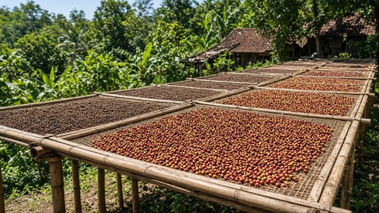 Java Robusta green coffee beans from Indonesia